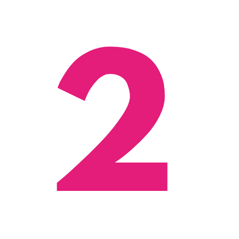 Chiffre 2 rose