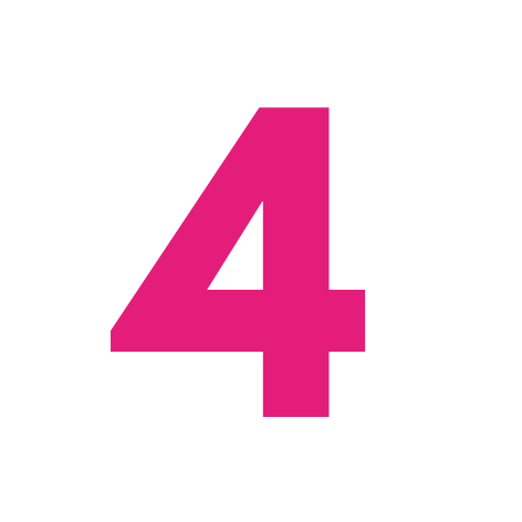 Chiffre 4 rose
