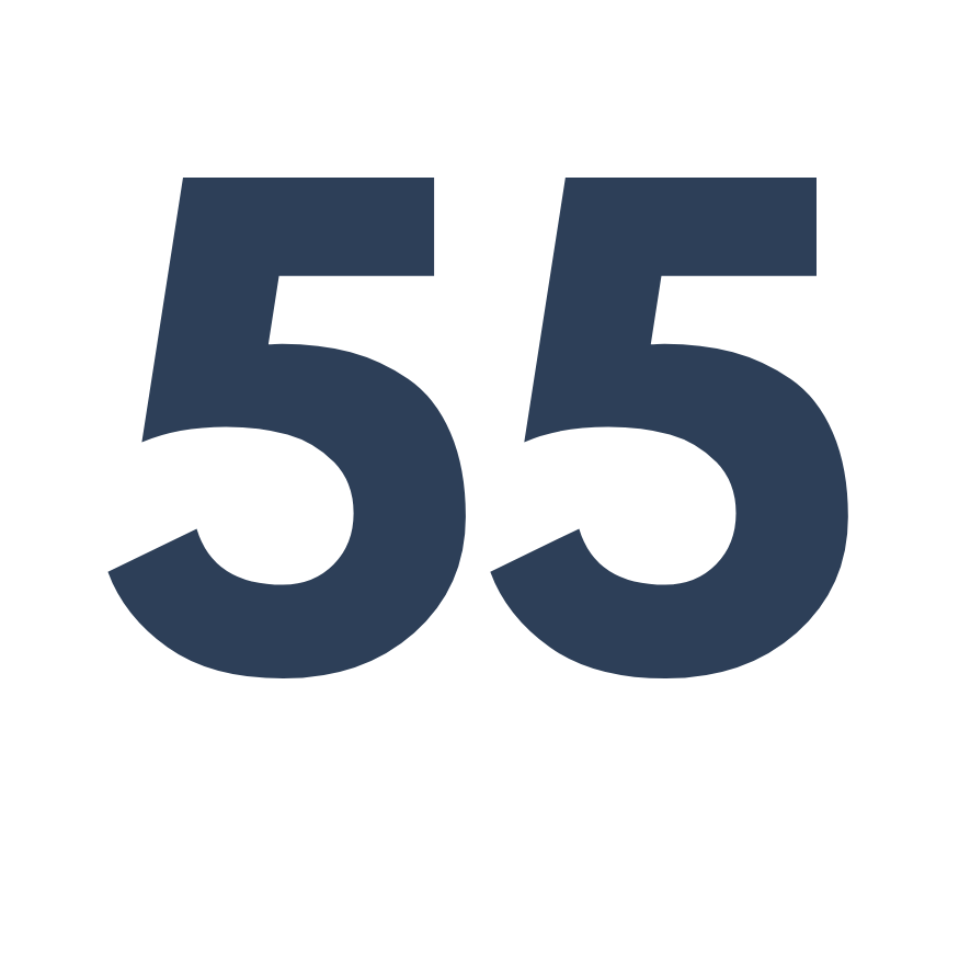 55% de femmes