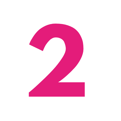 Chiffre 2 rose