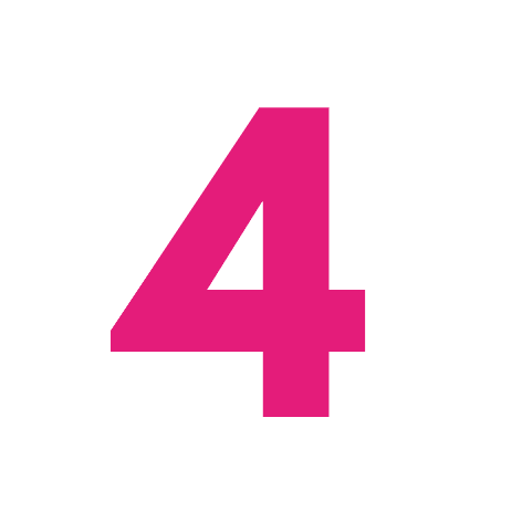 Chiffre 4 rose
