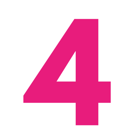 Chiffre 4 rose