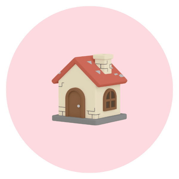 Picto 3D maison abîmée