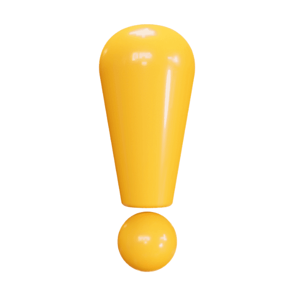 Picto 3D point d'exclamation